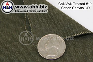 CANVAK Treated Olive Drab Number 10 Cotton Canvas