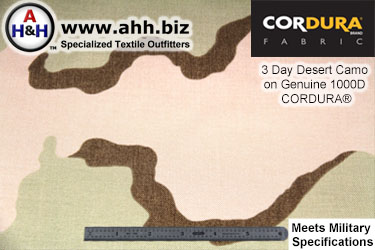 Three Day Desert Camo on 1000 Denier Nylon CORDURA® Fabric