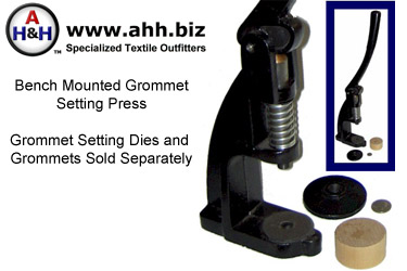 Bench Mounted Grommet Setting Press - Dies and Grommets sold Separately