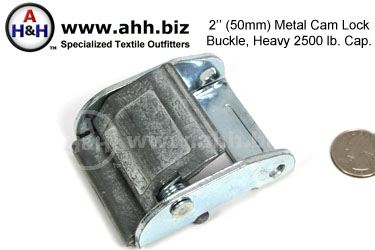 2 inch Heavy Duty Cam lock Buckle, Metal 2500lb. cap.