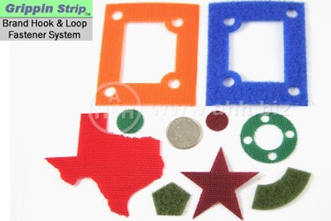 Grippin Strip™ Brand Hook and Loop Fastener System - Custom Laser Cut Shapes made to your specifications