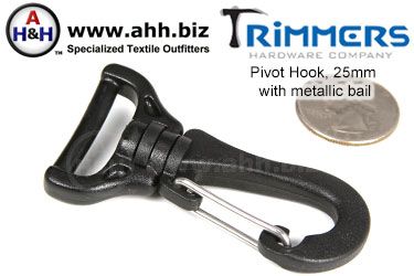 1 inch Pivot Hook with metallic bail
