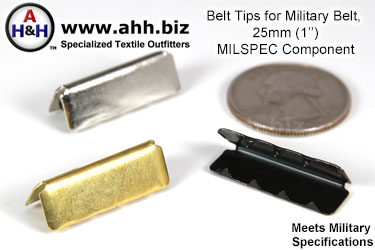 Belt Tips for 1 inch Military Belt