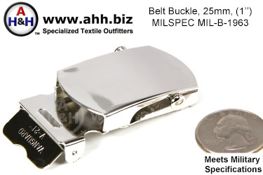 Belt Buckle, 25mm, Mil-Spec MIL-B-1963