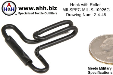 Hook with Roller, Mil-Spec MIL-S-10926G
