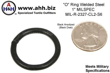 1 inch O Ring, Steel, Welded, Mil-Spec MIL-R-2327 Class 2 Type 6