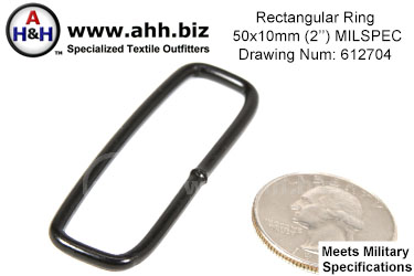 2 inch Rectangular Ring (2 inch x 5/8 inch) <br>Mil-Spec Drawing Number 612704