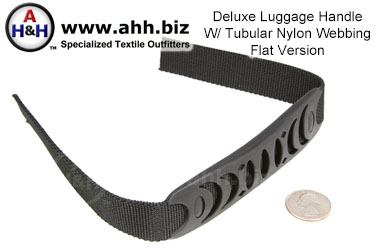Deluxe Handle (flat style) for webbing with rubber grip and tubular nylon leads