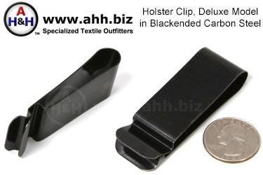 Holster Clip, Deluxe, Blackened Steel