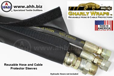 Gnarly Wraps™ Hose and Cable protector Sleeves - Made in America from 1050 D Ballistic Nylon