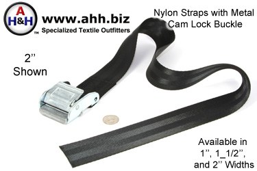 Nylon Straps with Metal Cam Lock Buckles