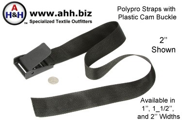 Polypropylene Straps with Plastic Cam Lock Buckle