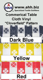 Commercial Table Cloth Vinyl Fabric ′Clover Field′ Pattern is available in these colors