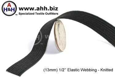 1/2  inches Flat Knitted Elastic Webbing
