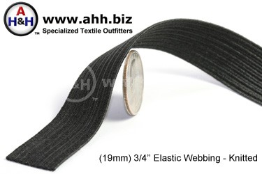 3/4  inches Flat Knitted Elastic Webbing