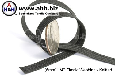 1/4  inches Flat Knitted Elastic Webbing