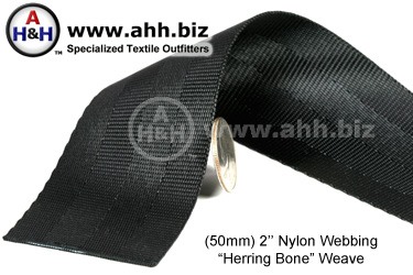 2 inch Nylon Webbing, Herring Bone Weave
