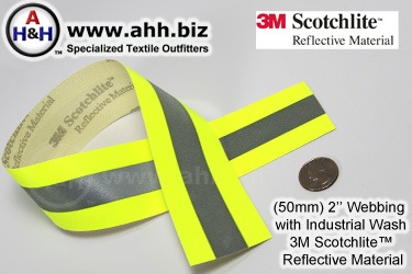 2 inch Flame Resistant Aramid Reflective Webbing by 3M™