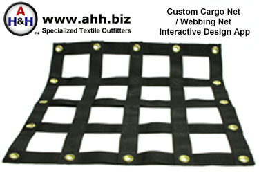 Custom Made Cargo Nets and Webbing Nets - Interactive Online Webbing Net Diagram Creator App ®2018 American Home & Habitat Inc.