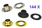 We sell a complete line of Grommets in Brass, Nickel Plated Brass and Stainless Steel for all of our different size grommet setting kits