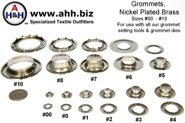 Nickel Plated Brass Grommets (silver color)