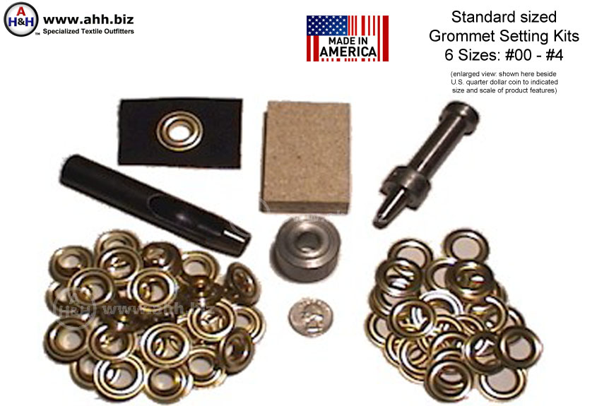 1/4 Inch Grommet Kit 200 Sets Grommets Eyelets with 3 Pieces Install Tool  Kit By BOOBEAUTY