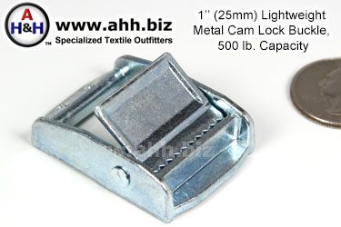 Light Weight 1 inch Metal Cam Lock Buckle 500 lb capacity