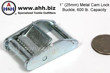 1 inch Cam lock Buckle, Metal 600lb. capacity