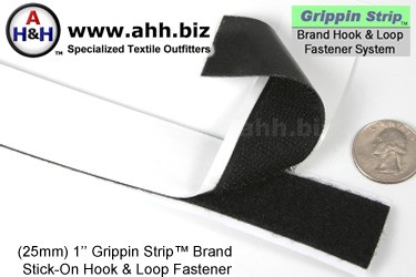 Grippin Strip™ Brand Hook and Loop Fastener Strip 25mm - similar to VELCRO®