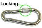 Carabiner Hooks with Screw Locking Device prevents unintentional opening