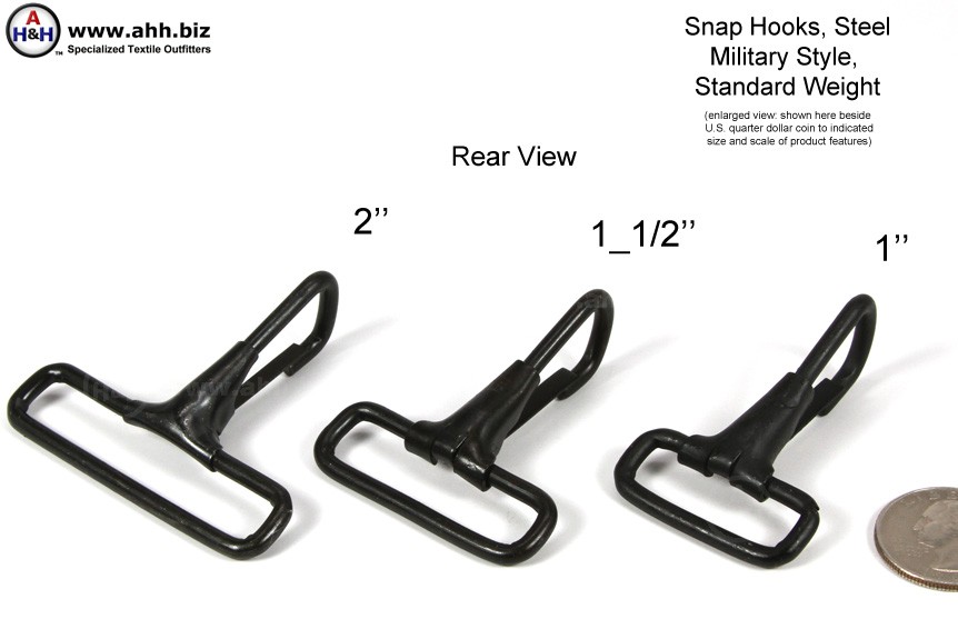 Military Style Snap Hooks for webbing straps