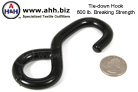 Vinyl Coated Hook for 1'' Webbing 600lb. Breaking Strength