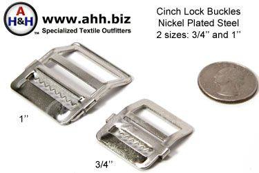 Cinch Lock Buckles, Nickel Plated Steel