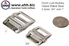 Cinch Locks -  Metal: Nickel Plated Steel - Cinch Locks are used to adjust the length of webbing straps
