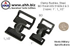 Clamp Buckles, Steel - Milspec - MS 51929-2, MS 51929-3