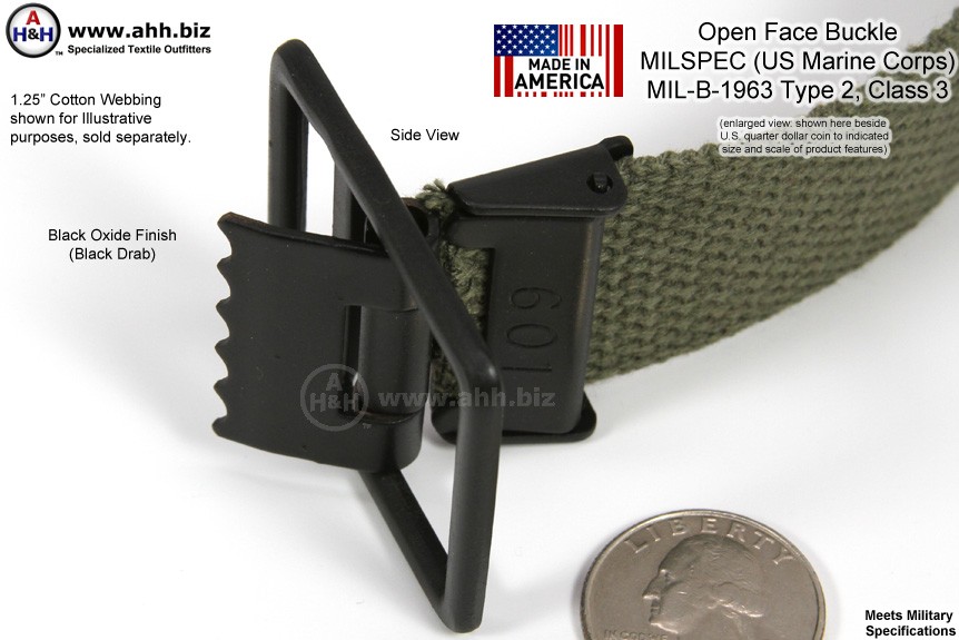 1 1/4 inch Web Belt Uniform Buckle MIL-B-1693 Type 1