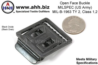 Mil-Spec 1 1/4 inch U.S. Army Issue Open Face Uniform Buckle MIL-B-1963 Type 2