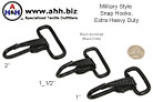 Military Style Snap Hooks, Extra Heavy Duty - Strap and Webbing Hooks