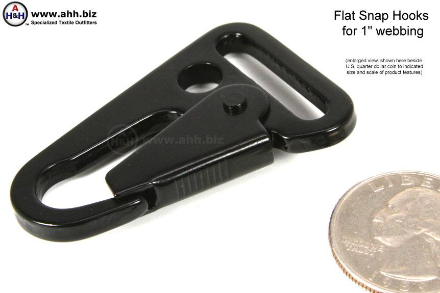 1 inch Flat Snap Hooks, rifle sling type