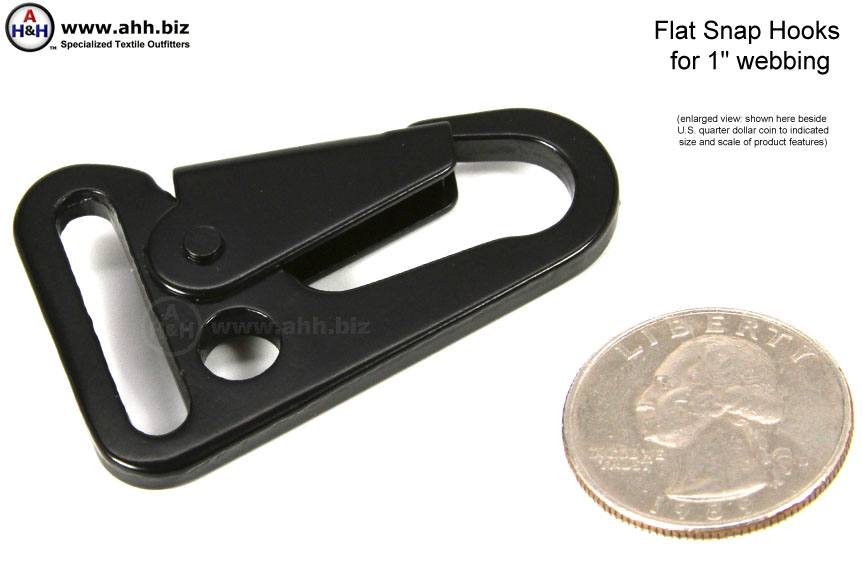 1 inch Flat Snap Hooks, rifle sling type