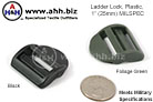 Plastic 1'' (25mm) Ladder Locks Mil-Spec Cert. (type of webbing strap adjuster)