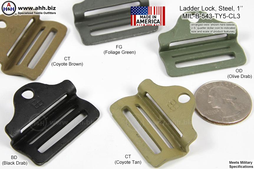 1 inch steel Ladder Locks, Mil-Spec MIL-B-543 Type 5, Class 3