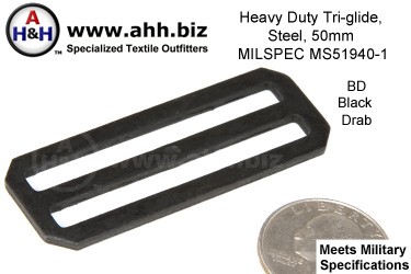 2 inch Tri-Glide, Steel, Mil-Spec MS51940-1