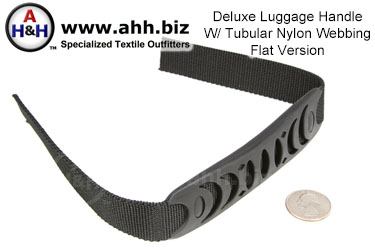 Deluxe Handle (flat style) for webbing with rubber grip and tubular nylon leads