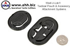 Mod-u-lox Pouch attachment system - Webbing hardware device holds pouches onto strap or belt