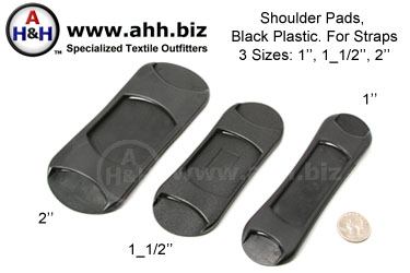 Shoulder Pads for Shoulder Straps on bags and carry pouches 3 sizes for 1, 1_1/2 and 2 webbing