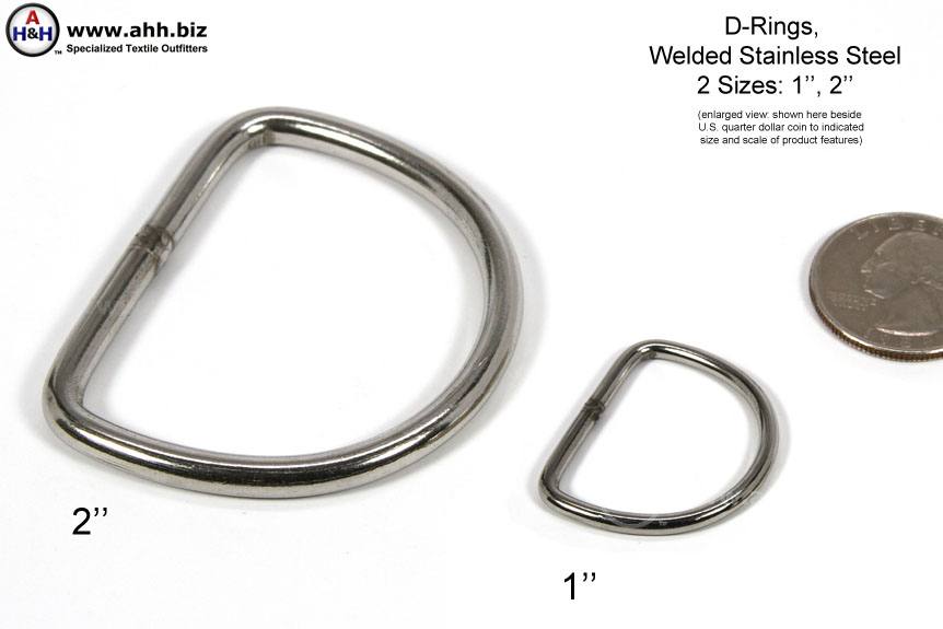 D-rings, Welded Stainless Steel