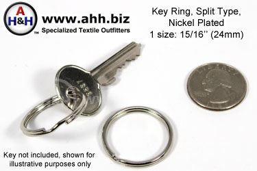 Split Key Ring, Nickel Plated 15/16″ (24mm)