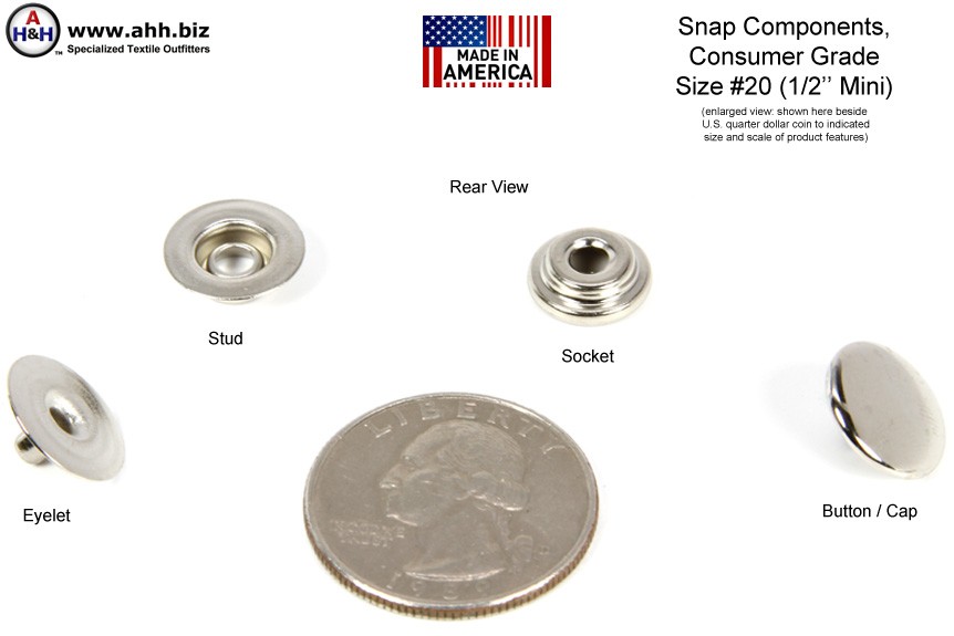 12 Packs: 7 ct. (84 total) Snap Fasteners by Loops & Threads™