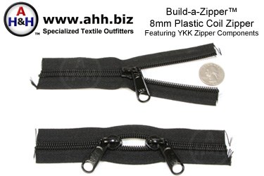 Build-a-Zipper™ YKK® 8mm Plastic Coil - NO End Stops